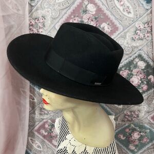 Brixton Joanna Black Wide Brim Hat 22”